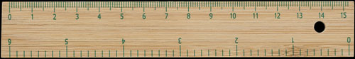 Mini Righello in bamboo 15 cm