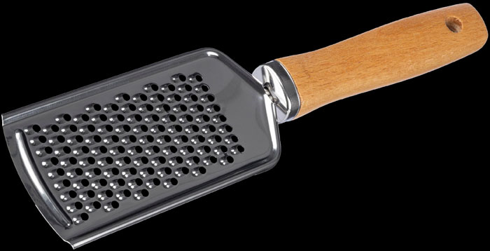 Grattugia in acciaio con manico legno