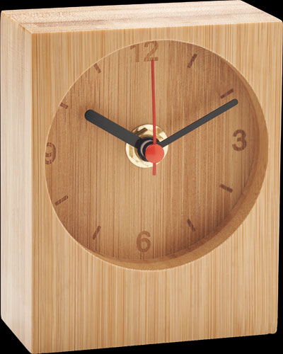 Orologio da tavolo in legno
