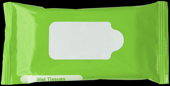 Salviette detergenti umidificate in sacchetto