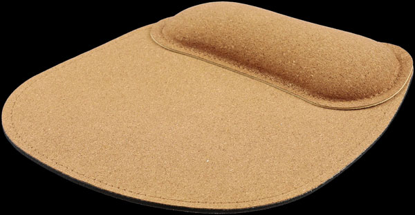 Tappetini per mouse in sughero con appoggia polso