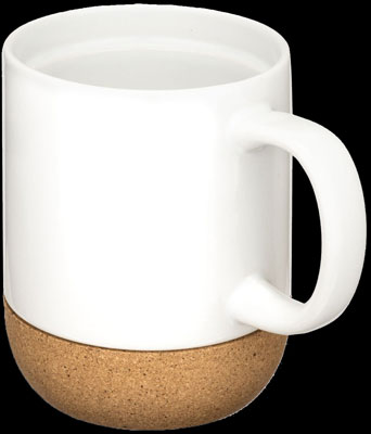Tazza con fondo in sughero con stampa in quadricromia